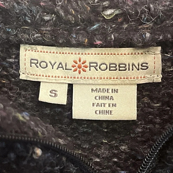 Royal Robins Woman’s Small Wool Blend Black Heather 1/4 Zip Pullover Sweater K5 - Picture 5 of 10
